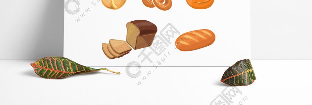 面包烘焙产品矢量卡通图标面包烘焙产品矢量卡通图标食品面包店面包