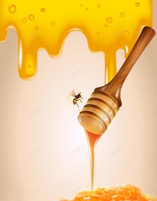 com 产品海报 化妆品海报 搅蜜棒 昆虫 绿色食品 蜂蜜 蜜蜂 食品 食物